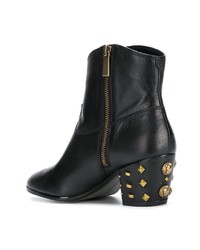 Bottines en cuir à clous noires MICHAEL Michael Kors