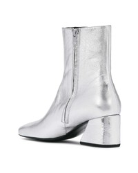 Bottines en cuir argentées Dorateymur