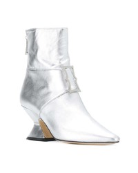 Bottines en cuir argentées Dorateymur