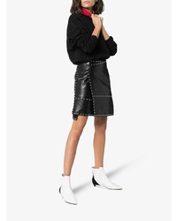 Bottines en cuir blanches et noires Givenchy