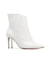 Bottines en cuir blanches Aquazzura