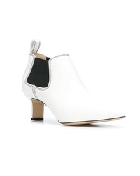 Bottines en cuir blanches Paul Andrew