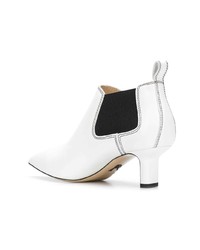 Bottines en cuir blanches Paul Andrew