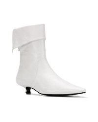 Bottines en cuir blanches Dorateymur