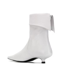 Bottines en cuir blanches Dorateymur