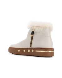 Bottines en cuir blanches Baldinini