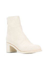 Bottines en cuir blanches Guidi