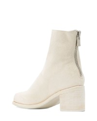 Bottines en cuir blanches Guidi