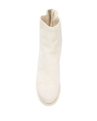 Bottines en cuir blanches Guidi