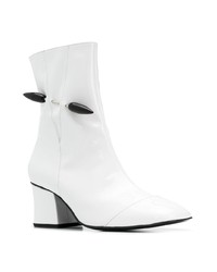 Bottines en cuir blanches Dorateymur