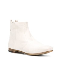 Bottines en cuir blanches Silvano Sassetti