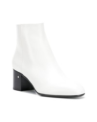 Bottines en cuir blanches Laurence Dacade