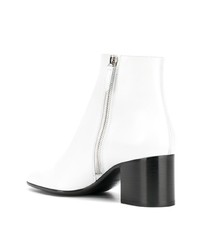 Bottines en cuir blanches Laurence Dacade