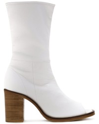 Bottines en cuir blanches