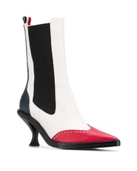 Bottines en cuir blanches Thom Browne