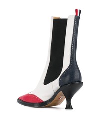 Bottines en cuir blanches Thom Browne