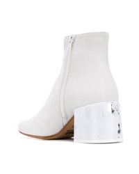 Bottines en cuir blanches MM6 MAISON MARGIELA