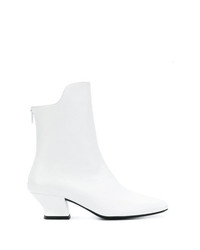 Bottines en cuir blanches Dorateymur