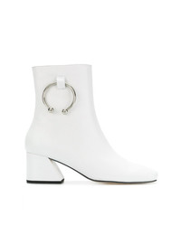 Bottines en cuir blanches Dorateymur