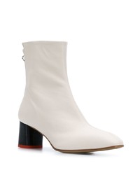 Bottines en cuir blanches Aeyde