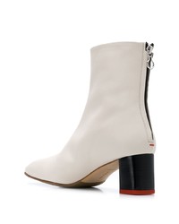 Bottines en cuir blanches Aeyde