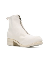 Bottines en cuir blanches Guidi