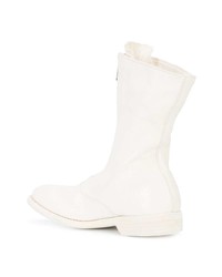 Bottines en cuir blanches Guidi