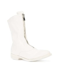 Bottines en cuir blanches Guidi