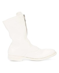 Bottines en cuir blanches Guidi