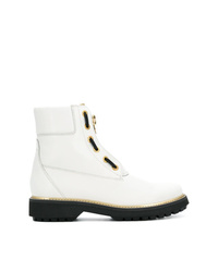 Bottines en cuir blanches Geox