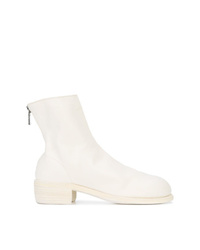 Bottines en cuir blanches Guidi