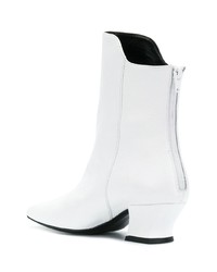 Bottines en cuir blanches Dorateymur