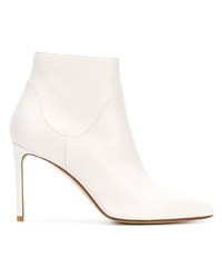 Bottines en cuir blanches Francesco Russo