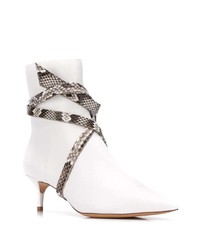 Bottines en cuir blanches Alexandre Birman