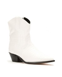 Bottines en cuir blanches Schutz