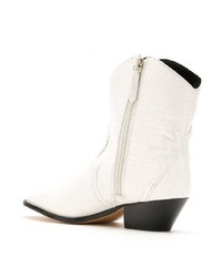 Bottines en cuir blanches Schutz