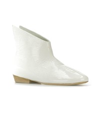 Bottines en cuir blanches Marsèll