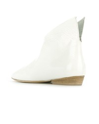 Bottines en cuir blanches Marsèll