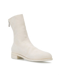 Bottines en cuir blanches Guidi