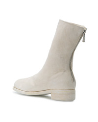 Bottines en cuir blanches Guidi