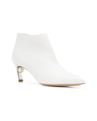 Bottines en cuir blanches Nicholas Kirkwood