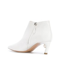 Bottines en cuir blanches Nicholas Kirkwood