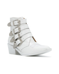 Bottines en cuir blanches Toga Pulla