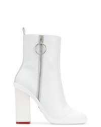 Bottines en cuir blanches Off-White
