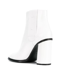 Bottines en cuir blanches Casadei