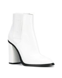 Bottines en cuir blanches Casadei