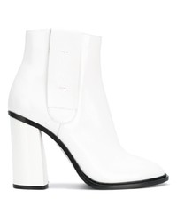 Bottines en cuir blanches Casadei