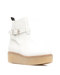 Bottines en cuir blanches Flamingo's