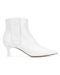 Bottines en cuir blanches Casadei