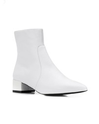 Bottines en cuir blanches Fabio Rusconi